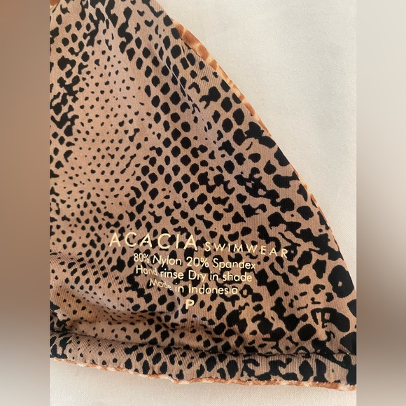 Acacia Swimwear size p XS mud snake fringe triangle top bikini - Picture 2 of 4